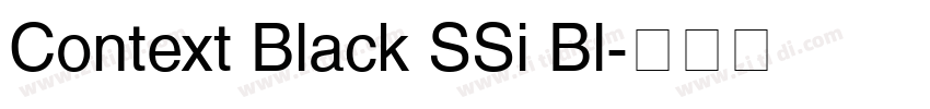 Context Black SSi Bl字体转换